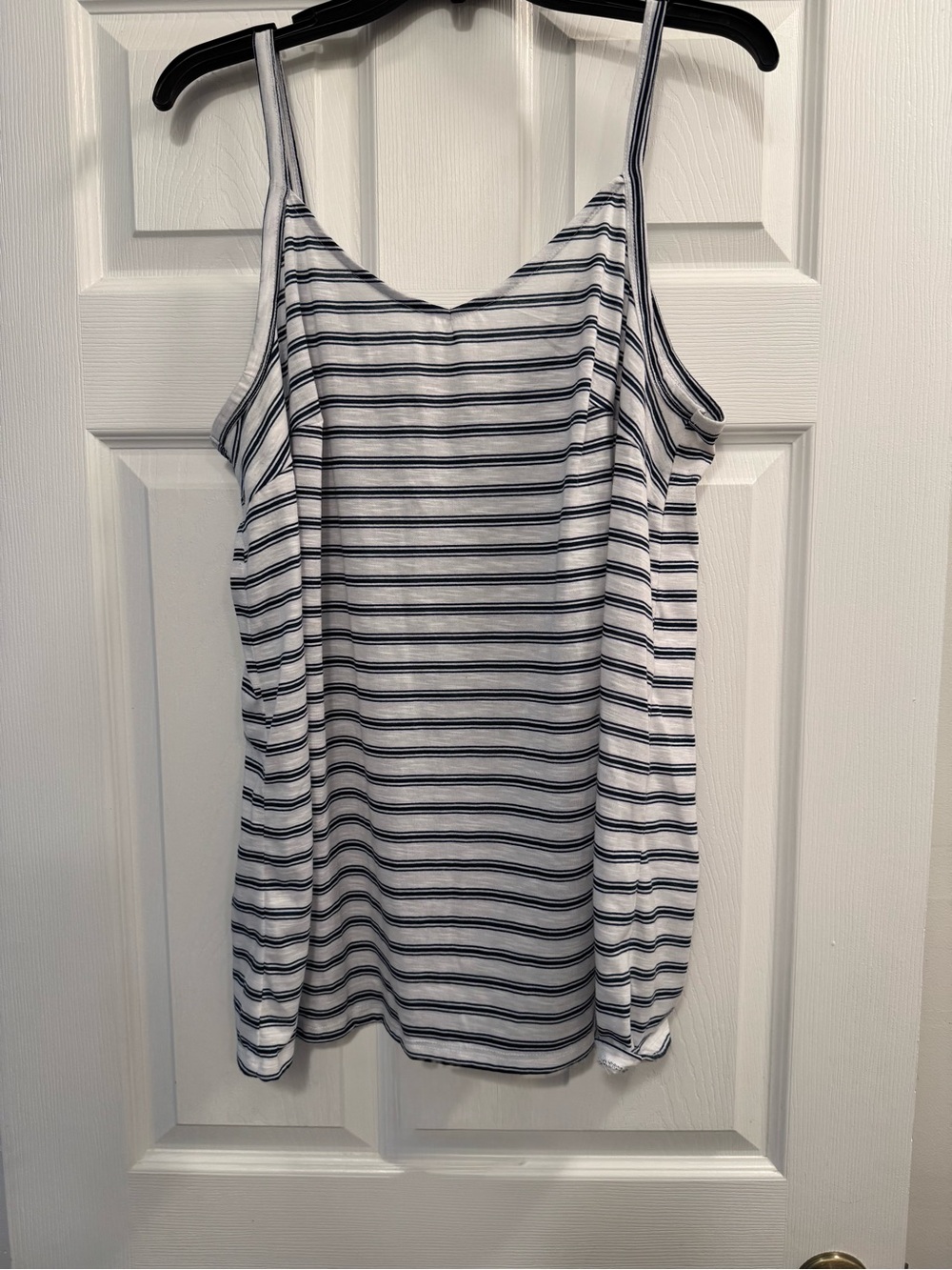 Maurices White and Navy Striped Spaghetti Strap Tank